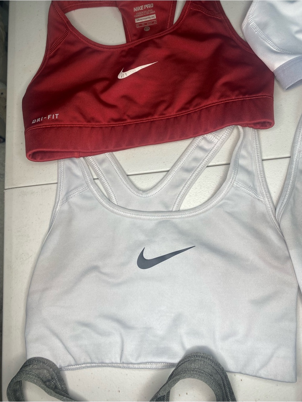 Nike Sports Bra Set - Red, White & Gray Mix - Picture 4 of 16